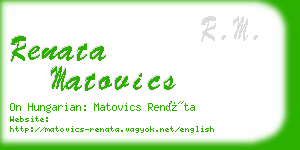 renata matovics business card